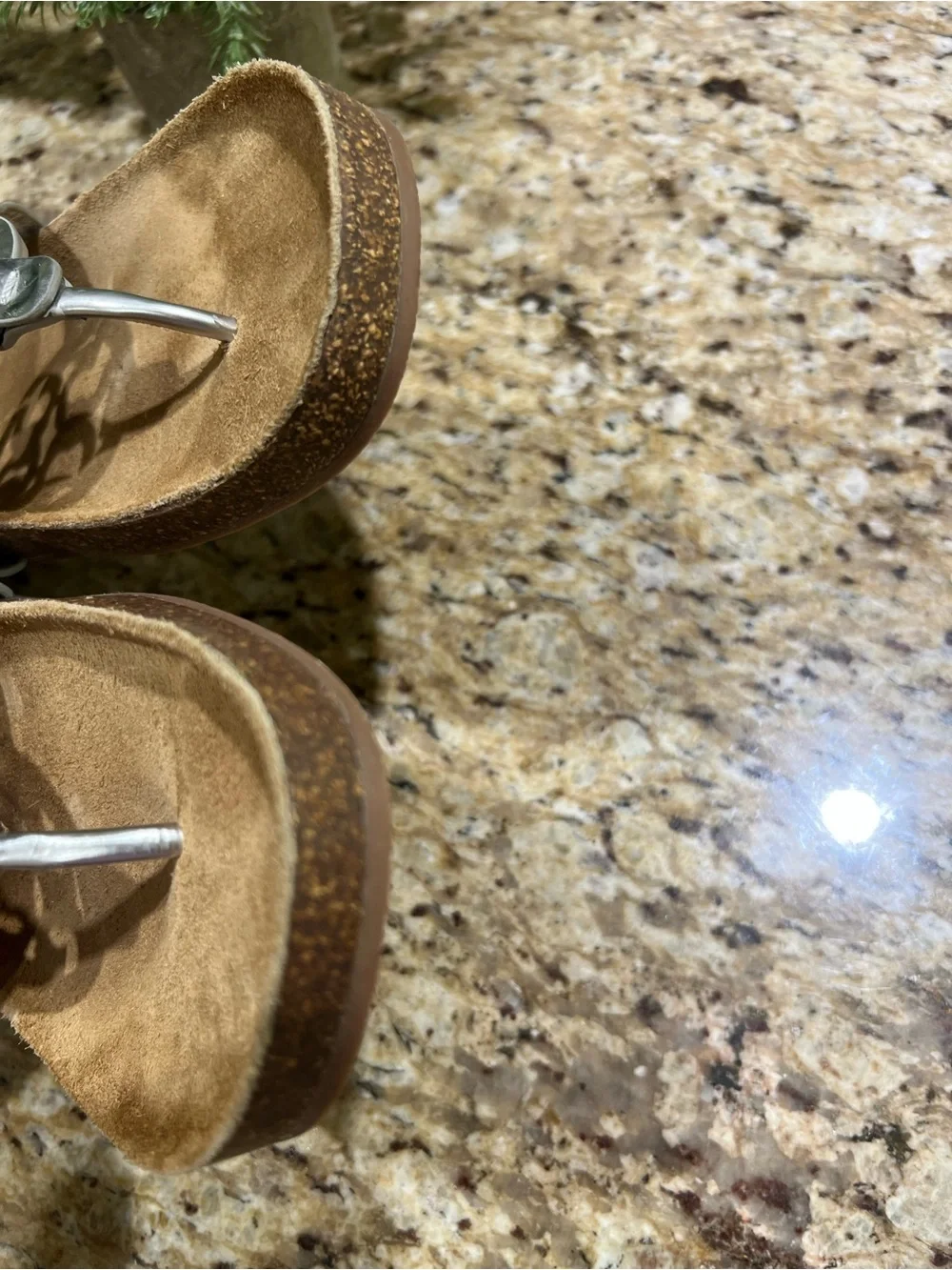 Tory Burch Miller Cloud Silver/Natural Sandals 9.5M